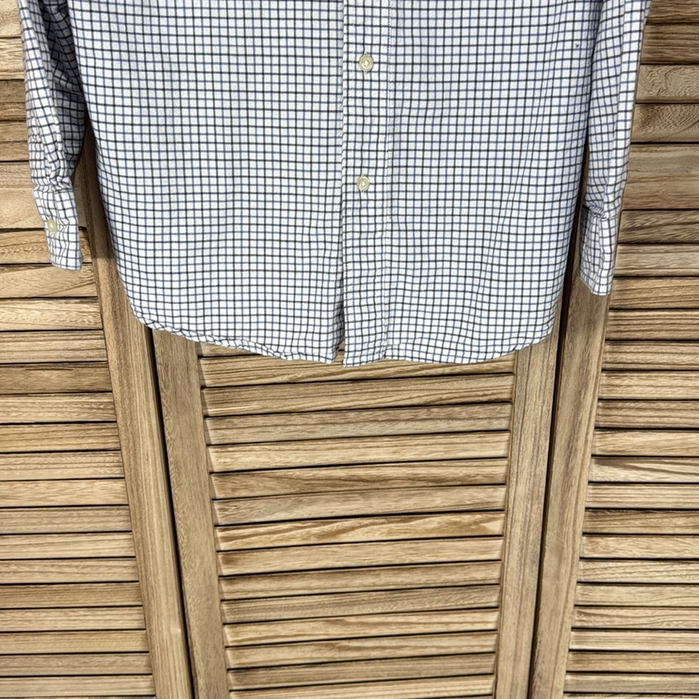 Chaps Shirts Men's White and Blue Plaid Long Sleeve Button Down Size L - Picture 6 of 14